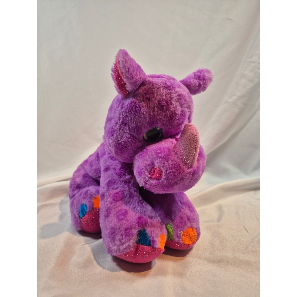 2012‎ Wild Republic Sweet & Sassy Purple Rhino 12 Inch Plush Stuffed Animal